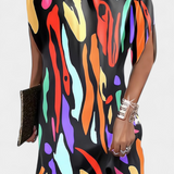 Rochie Midi Ena Fără Timp cu Decolteu Rotund