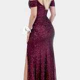 Renata Haljina Sirena fără bretele cu paiete