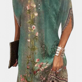 Rochie Midi Ena Fără Timp cu Decolteu Rotund