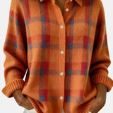 Elena – Cămașă tricotată premium în carouri 