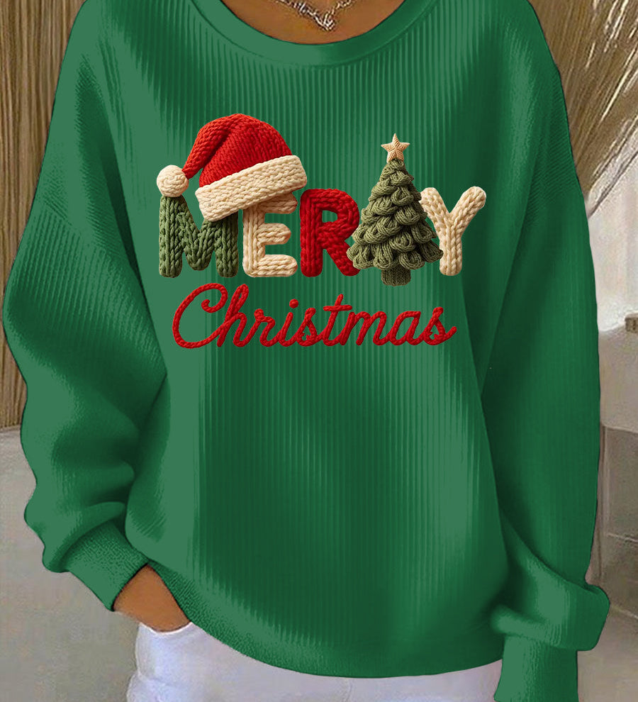 Hanorac confortabil cu imprimeu de Crăciun pentru femei