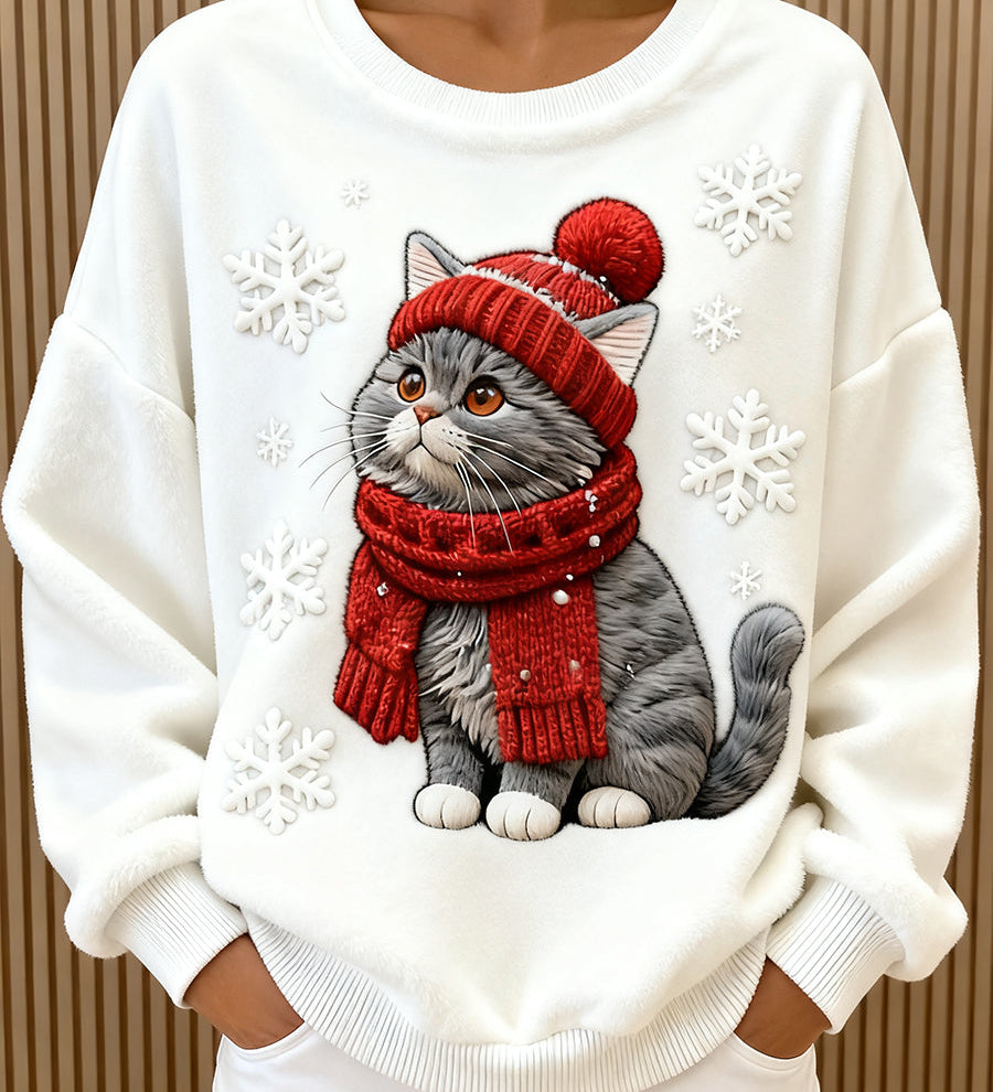 Hanorac Femei Dulce de Crăciun Art Print Liber Flanel