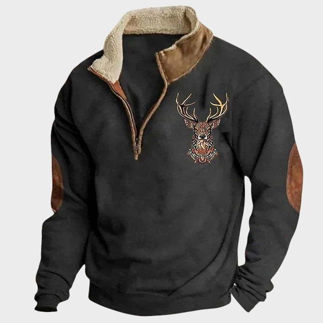 Carlos - Hanorac cu motiv de cerb